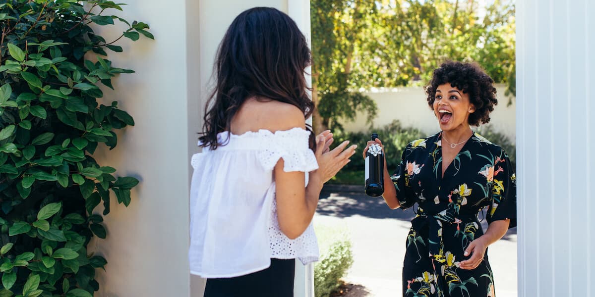 Wine bottle for housewarming party