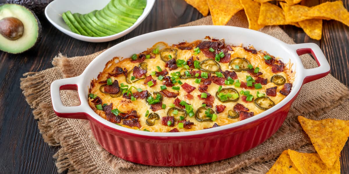 Dish of Jalapeno popper dip